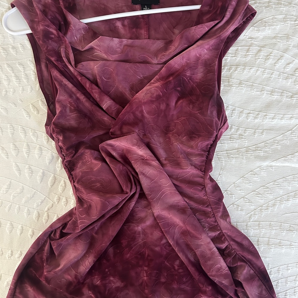AB Studio Plum Sleeveless Top